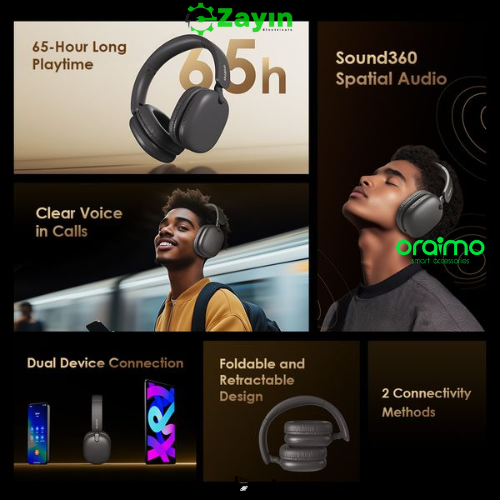 Oraimo BoomPop Lite ENC Headphones

Oraimo OHP-317 Wireless Over-Ear Headphones

Oraimo Bluetooth Headphones with Noise Cancellation

Oraimo Foldable Music Headphones

Oraimo Headphones
