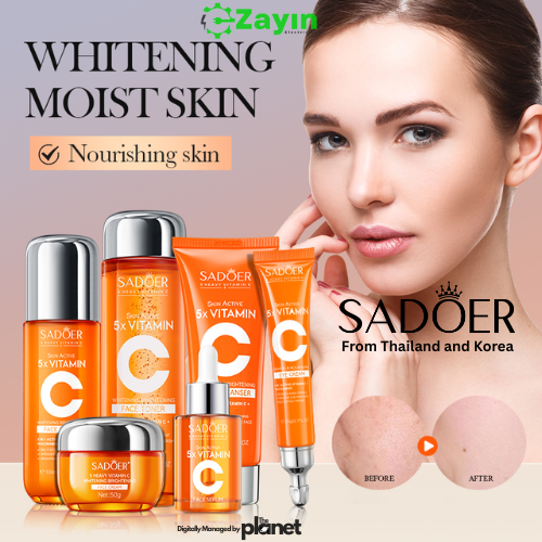SADOER Hot Selling Organic 5x Vitamin Multi-Effect Repair 6-piece Set Beauty Product Vitamin C Brightening Skin Care Set
5x Vitamin C  Skincare Set  Face Serum, Toner, Cleanser, Eye cream Moisturizer
