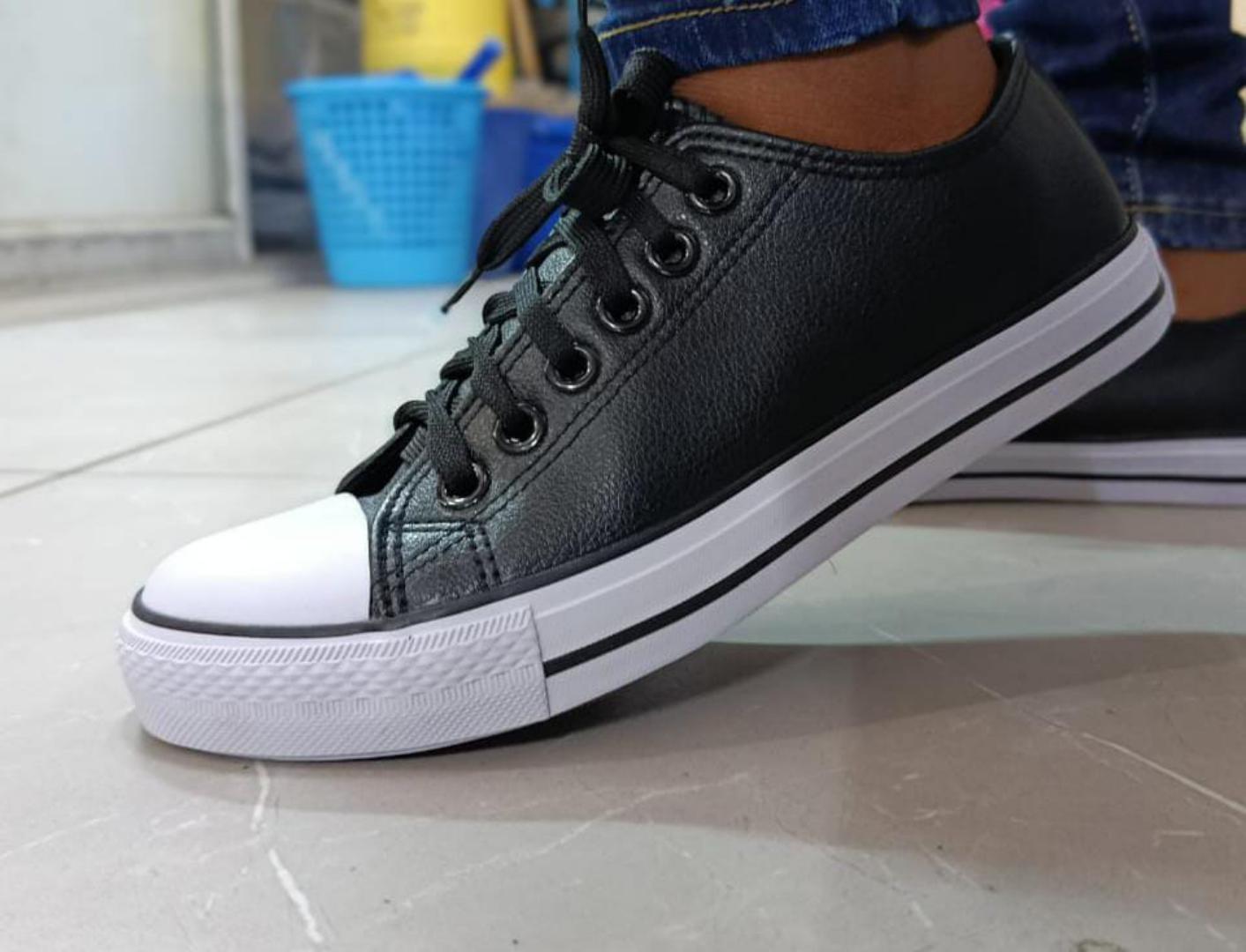 Leather Converse Rubber Shoes