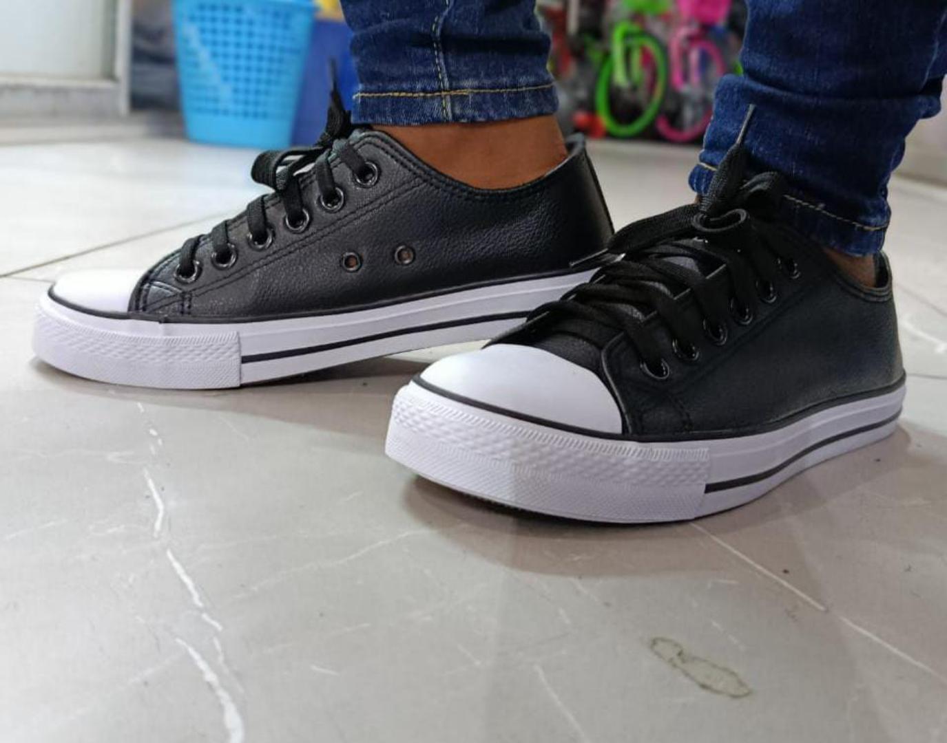 Leather Converse Rubber Shoes