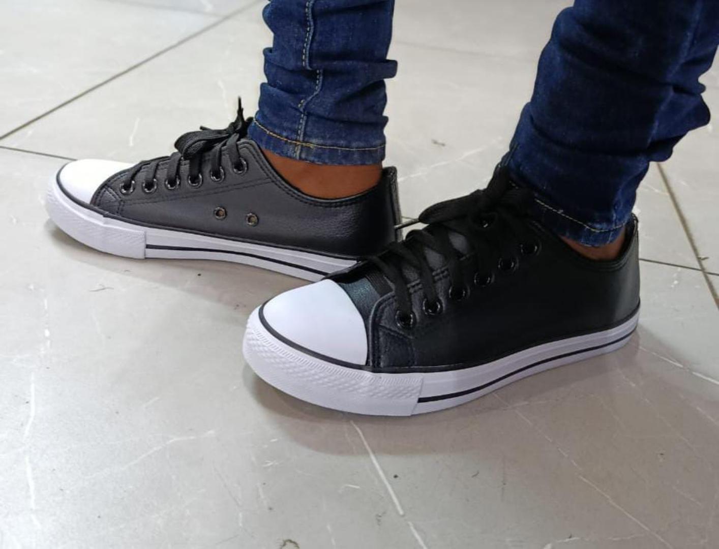 Leather Converse Rubber Shoes