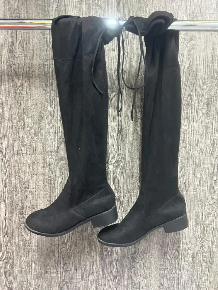Thrift Thigh Boots- Suede, Size 42