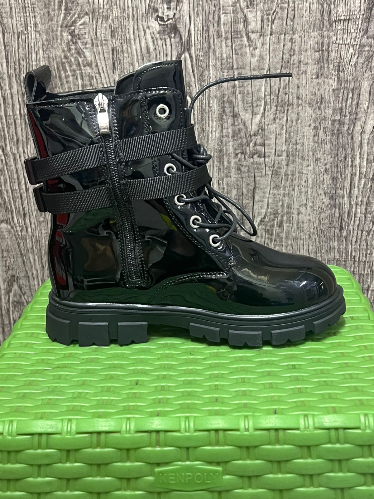 Kids Shoes- Boots. Kids Unisex Wetlook Boots. Kids Boots. Unisex Boots.