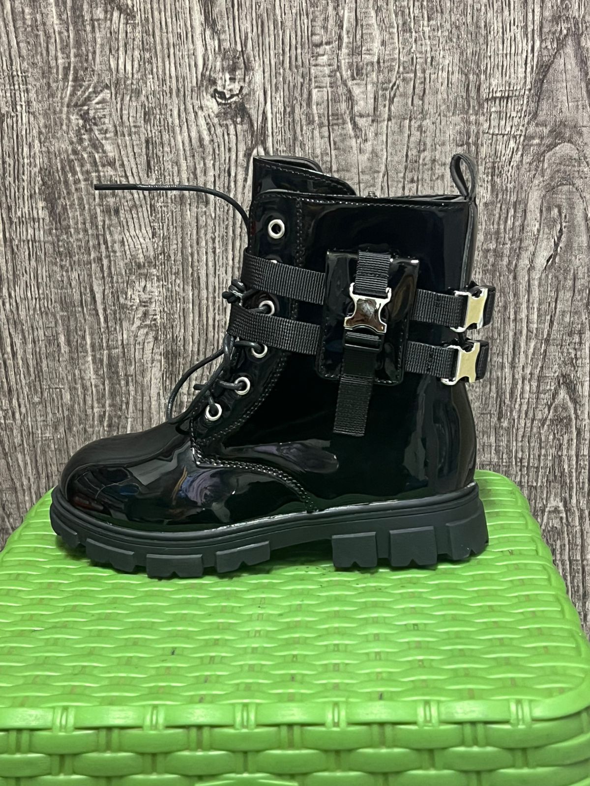Kids Shoes- Boots. Kids Unisex Wetlook Boots. Kids Boots. Unisex Boots.