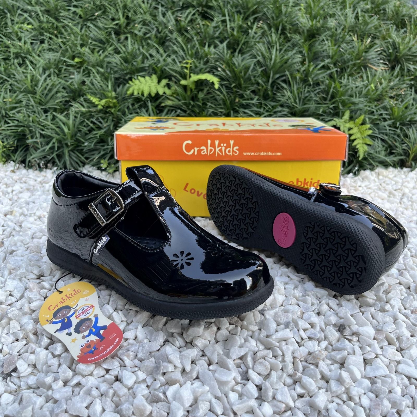 Crabkids School Shoes. Girls School Shoes. Wetlook School Shoes for Girls. Can also be used as Doll Shoes. Size 25-42. Small Fitting, Pick Next Size