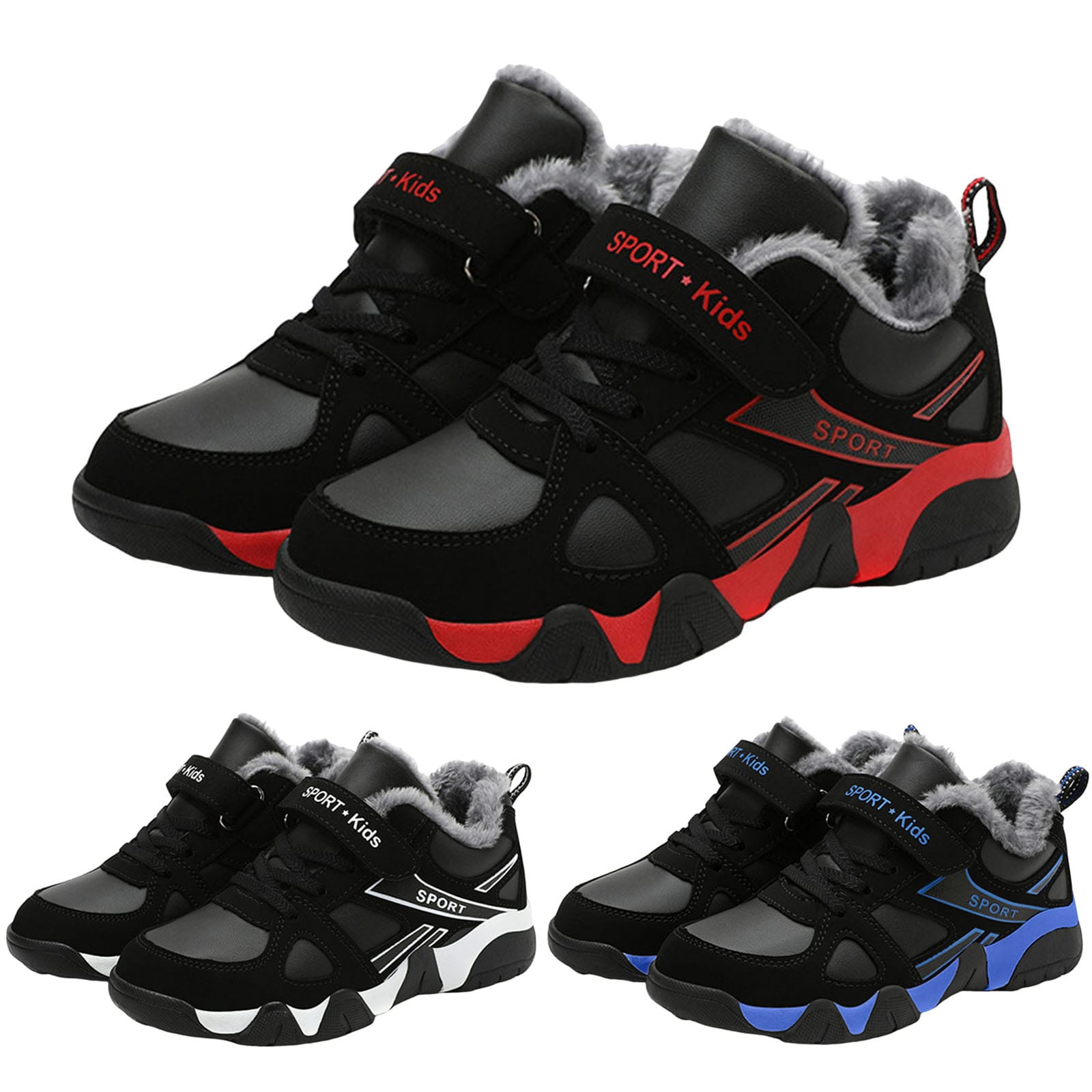 Kids Shoes- Fur Sneakers. Boys Shoes. Boys Sneakers. Size 28-40. Normal fitting