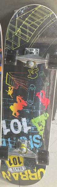 Long Skate Board  80cm long
✅With Grip Tape/ Antislide at the top
✅Rubber wide wheels 
✅Cool Graffiti designs