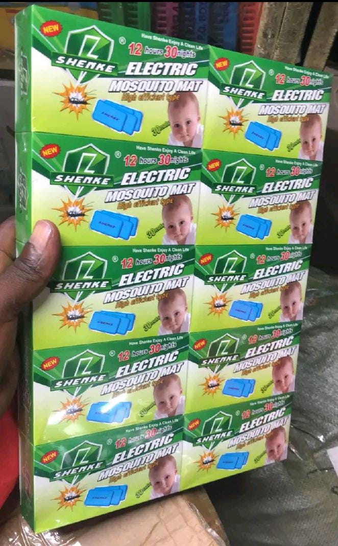 Shenke Electric Mosquito Mats. 100% Effective. 1 Mat works for 12 hours. Enjoy big discount when you purchase a set of Ten Boxes