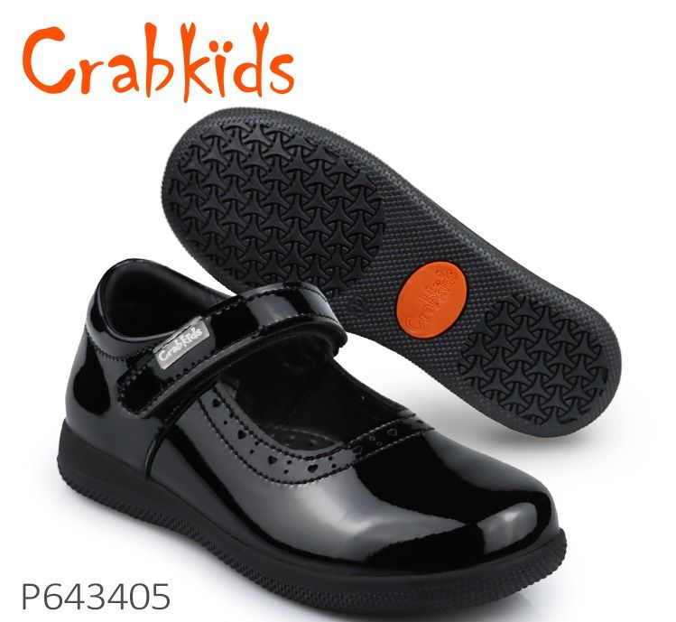 Crabkids School Shoes. Girls School Shoes. Wetlook School Shoes for Girls. Can also be used as Doll Shoes. Size 25-42. Small Fitting, Pick Next Size