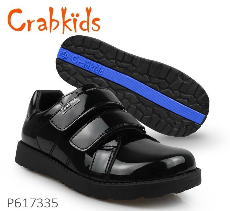 Crabkids School Shoes. Boys School Shoes. Wetlook School Shoes for Boys. Can also be used as Official Wear. Size 25-42. Small Fitting, Pick Next Size