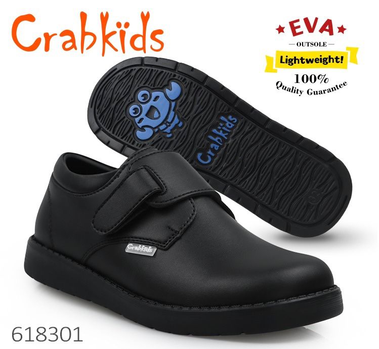 Crabkids School Shoes. Boys School Shoes. Wetlook School Shoes for Boys. Can also be used as Official Wear. Size 25-42. Small Fitting, Pick Next Size