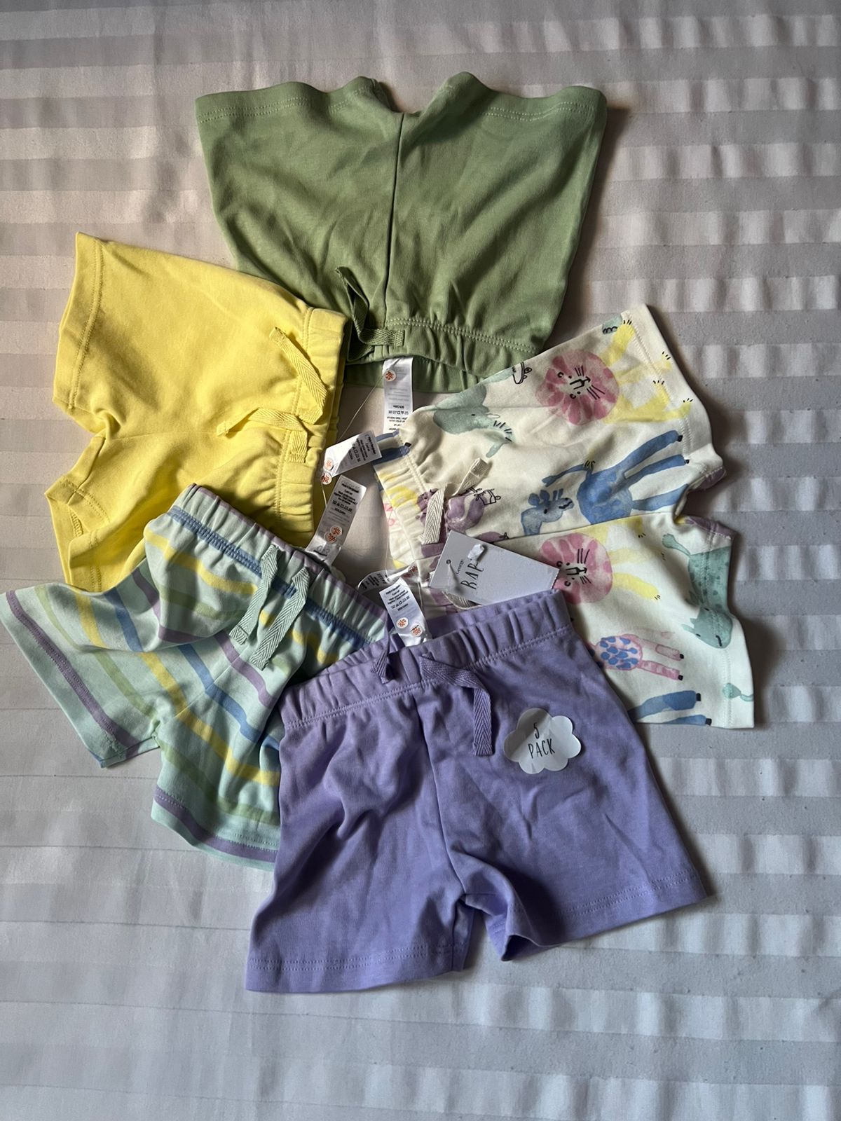 Newborn Clothes. Baby Clothes-Shorts. A pack of 5. Age: 0-3 Months