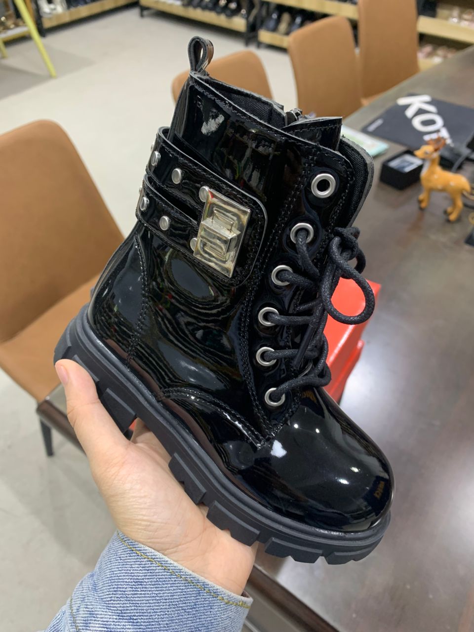 Kids Shoes- Boots. Kids Unisex Wetlook Boots. Kids Boots. Unisex Boots. Normal Fitting