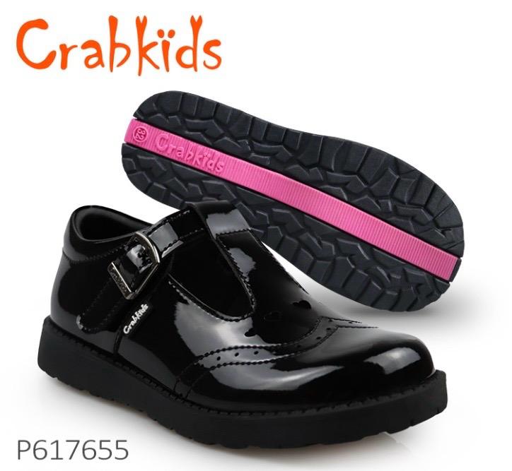Crabkids School Shoes. Girls School Shoes. Wetlook School Shoes for Girls. Can also be used as Doll Shoes and Official Shoes. Size 25-42. Small Fitting, Pick Next Size