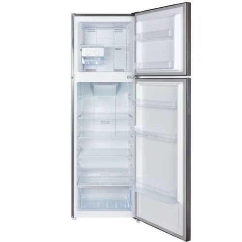 Mika Fridge, 255L, 2 Door Top Mount Freezer No Frost (Frost Free), Dark Silver, Home Use And Suitable For Hotels.