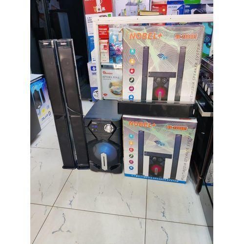 Nobel NB-2300 Subwoofer 55000W 5.1Ch Tallboys with Super Bass surround High-tech Multimedia Bluetooth Aux/FM ready USB Suppor 55000W PMPO