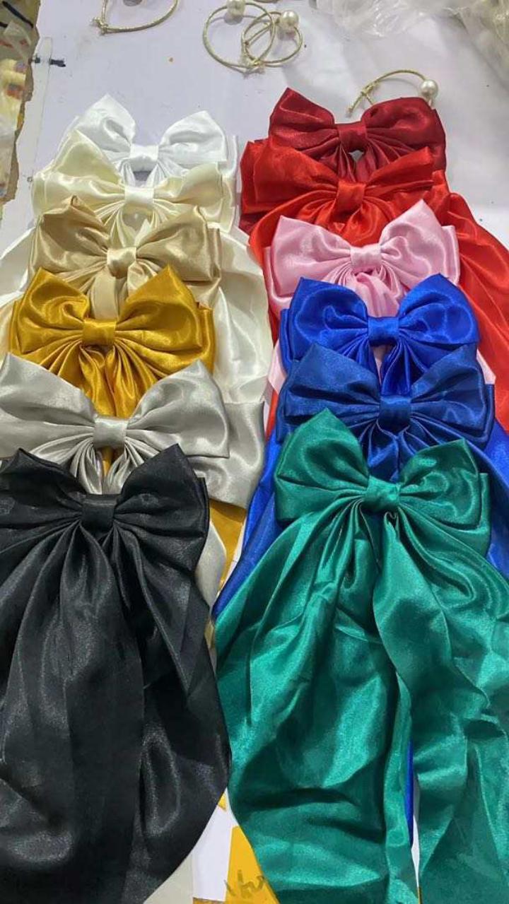Hair Bows For Women Large Bow Hair Clip Soft Long Tails Metal Clips Bow Tie Hair Clip For Women Girls Accessories