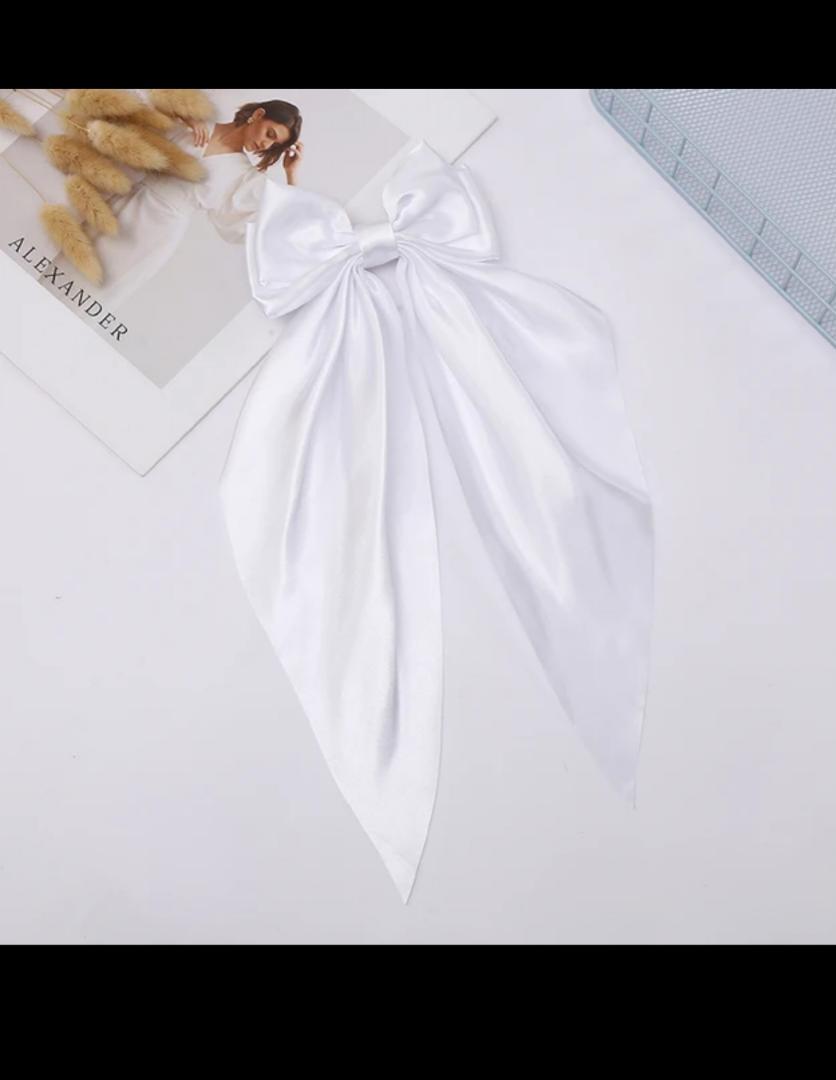 Hair Bows For Women Large Bow Hair Clip Soft Long Tails Metal Clips Bow Tie Hair Clip For Women Girls Accessories
