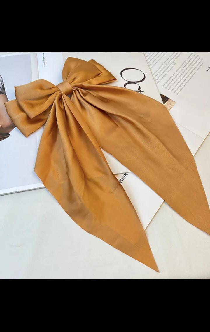 Hair Bows For Women Large Bow Hair Clip Soft Long Tails Metal Clips Bow Tie Hair Clip For Women Girls Accessories