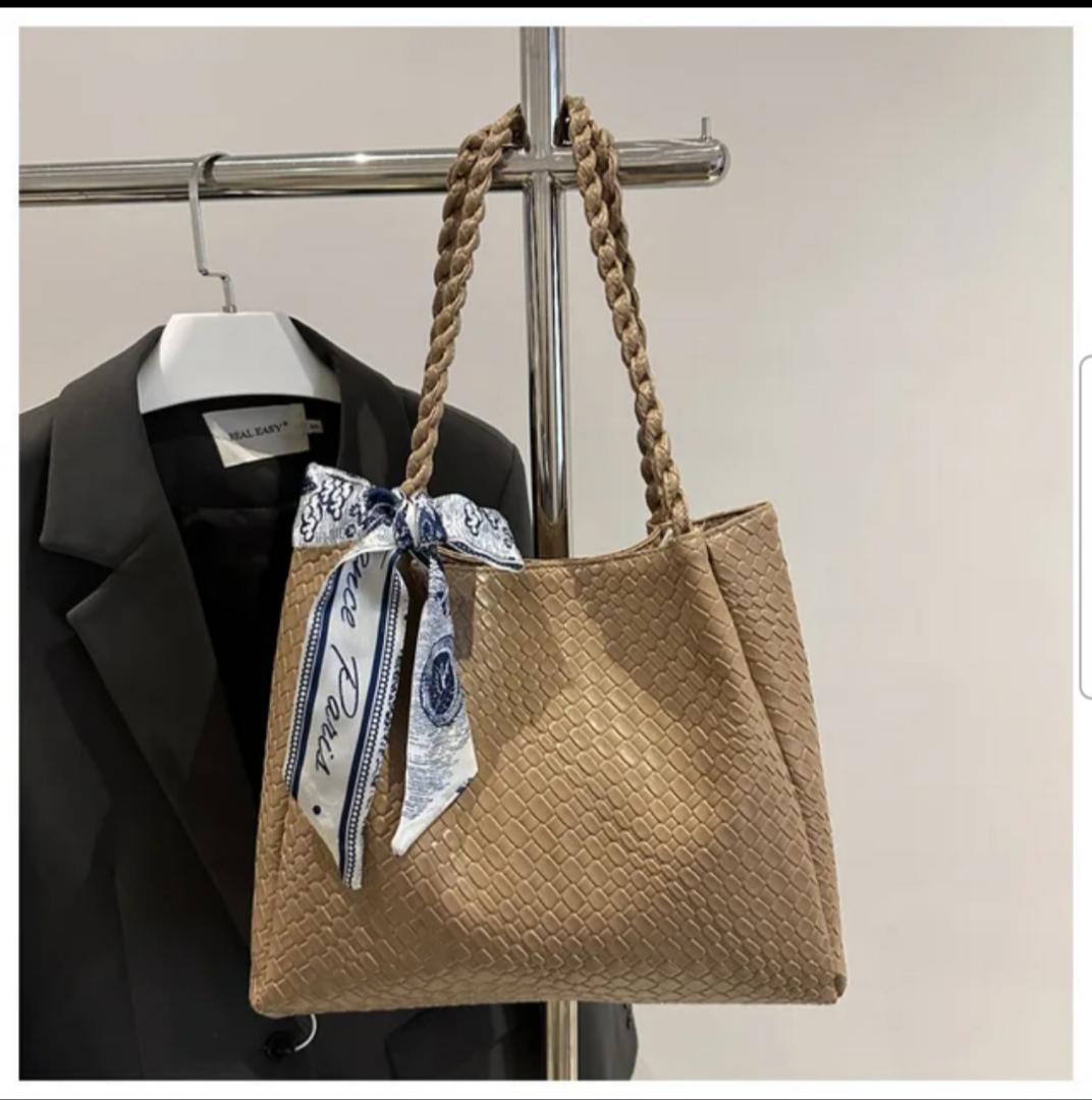 women new silk tote handbag with scarf hot selling delivery in 2 to 5 days