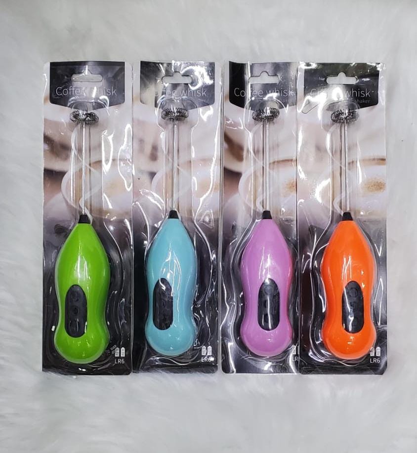 COFFEE WHISK FROTHER HAND MIXER MILK FROTHER FOR COFFEE - FROTHER HANDHELD FOAM MAKER FOR LATTES, ELECTRIC WHISK DRINK MIXER MINI FOAMER FOR CAPPUCCINO, FRAPPE, MATCHA, HOT CHOCOLATE