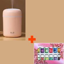 USB Nordic Humidifier Aromatherapy Humidifier With LED Light Air Freshener Aromatherapy Diffuser + 12pcs Essential Oils Set