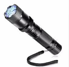 Generic Self Defense Chargeable LED Police Torch with Electric shock Brightest Security Light Torch Women Safety Stun Gun