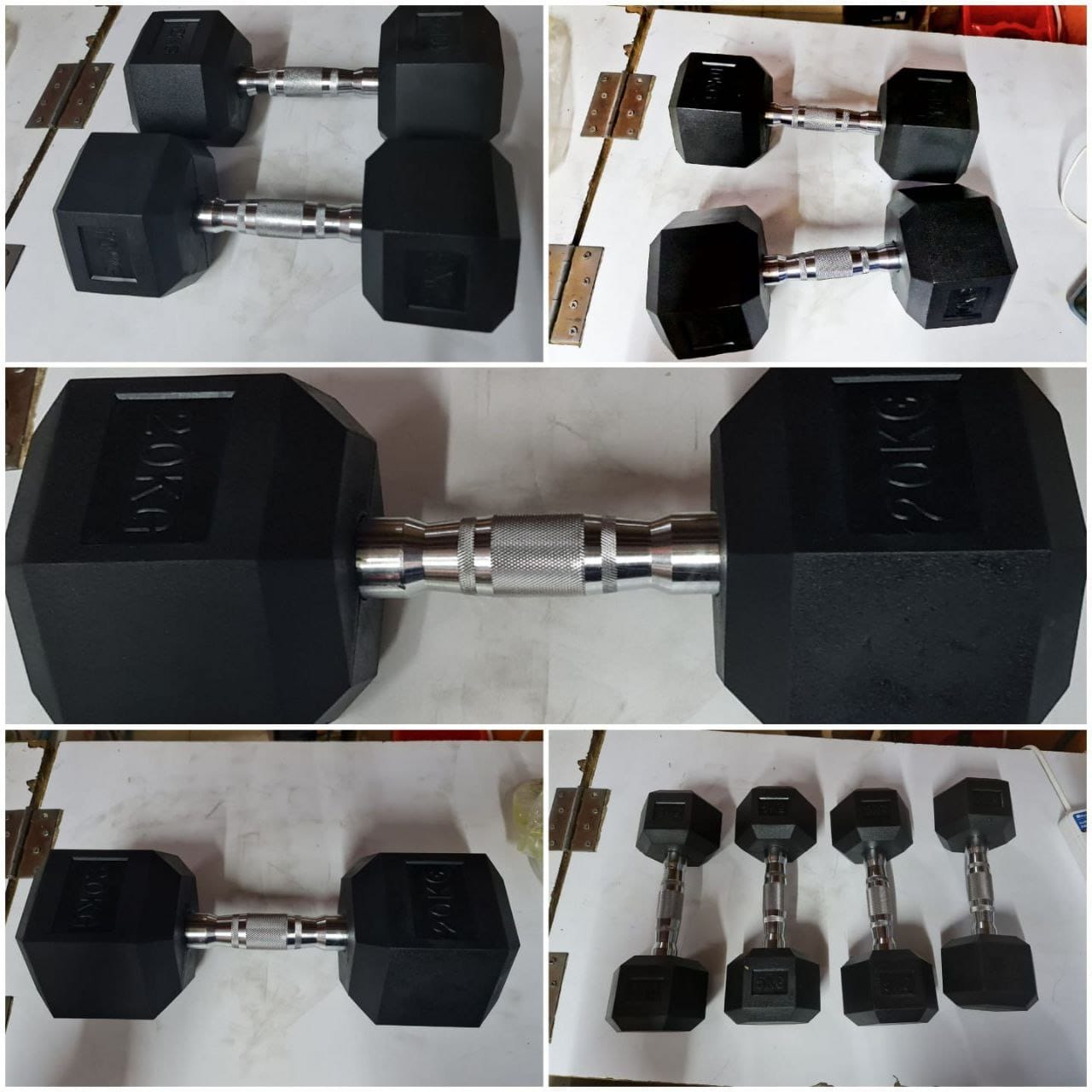 CLEARANCE OFFER 5kg Dumbbells - Hexagonal Dumbell Body Building Gym/ Home Work Out Weights ( A Pair)