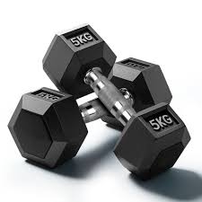 CLEARANCE OFFER 5kg Dumbbells (2.5 by 2.5 kg) - Hexagonal Dumbell Body Building Gym/ Home Work Out Weights ( A Pair