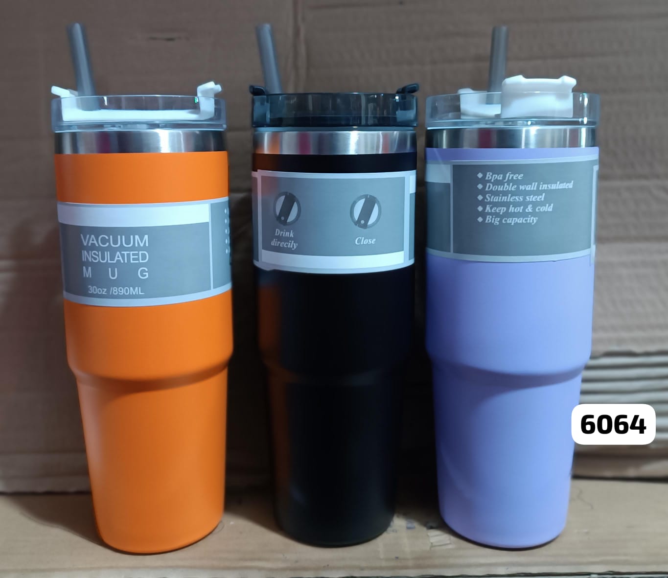 Vacuum insulated Stanley cup . Made of premium stainless steel, covered with a layer of durable, yet beautiful coating. By combining these high-quality materials, stainless steel tumblers will last a
