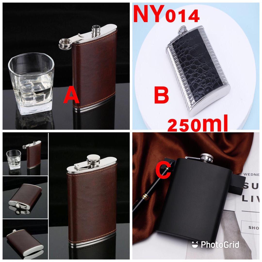 Stainless Leather Whisky/Whiskey Bottle Hip. 100 % LEAK PROOF TESTED - The Hip Flask are laser welded, air-pressured and quality controlled. Covered in the steel, not rusty, corrosion resistant.