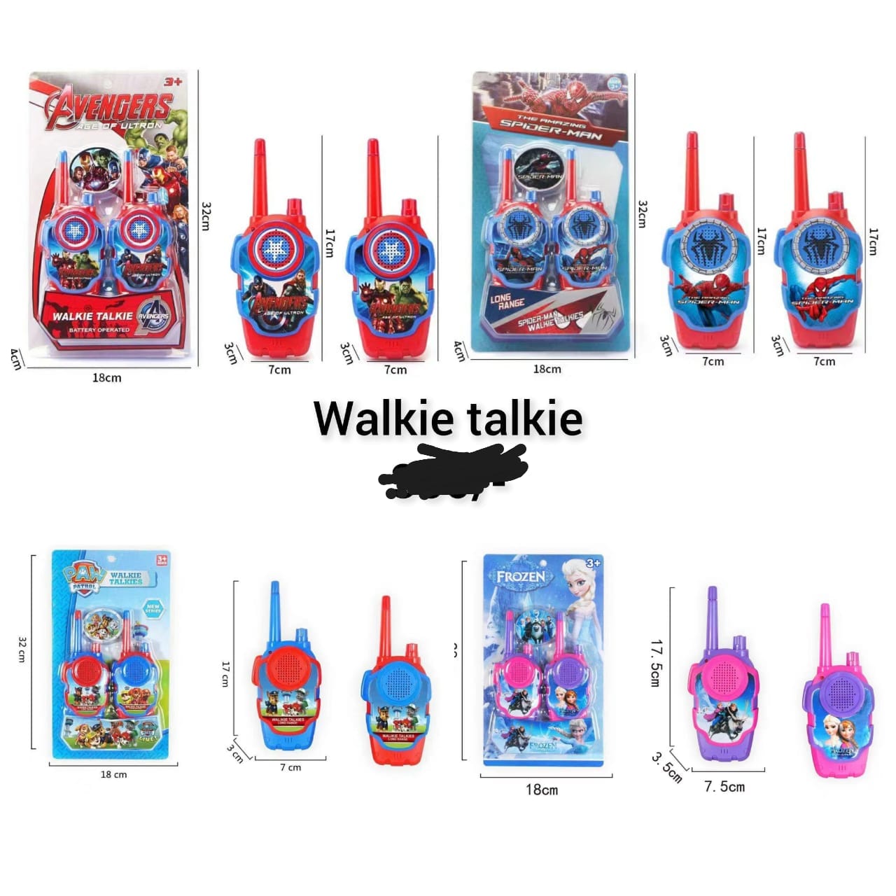 🔥🔥 FUN TIME MADE MERRIER 🎊🎊 2Pcs Walkie Fun Two-Way Radio Kids Toy Phone. This kids walkie provides 100 meters communication range
Easy to use, kids can talk with each other without changing chan