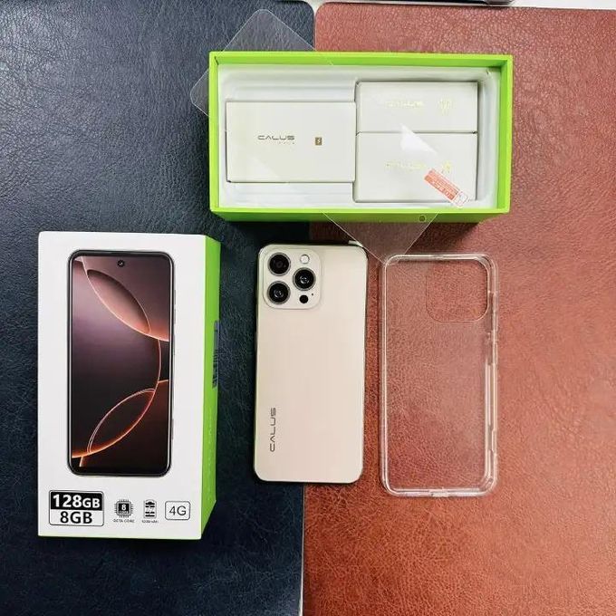 CALUS 16 Pro Max Android 14 smartphone 128gb Rom + 8gb Ram 6.6 inches IPS LCD screen display 5200mAh battery capacity OCTA-CORE Processor 26mp dual main camera+ 13mp selfie android smartphone
