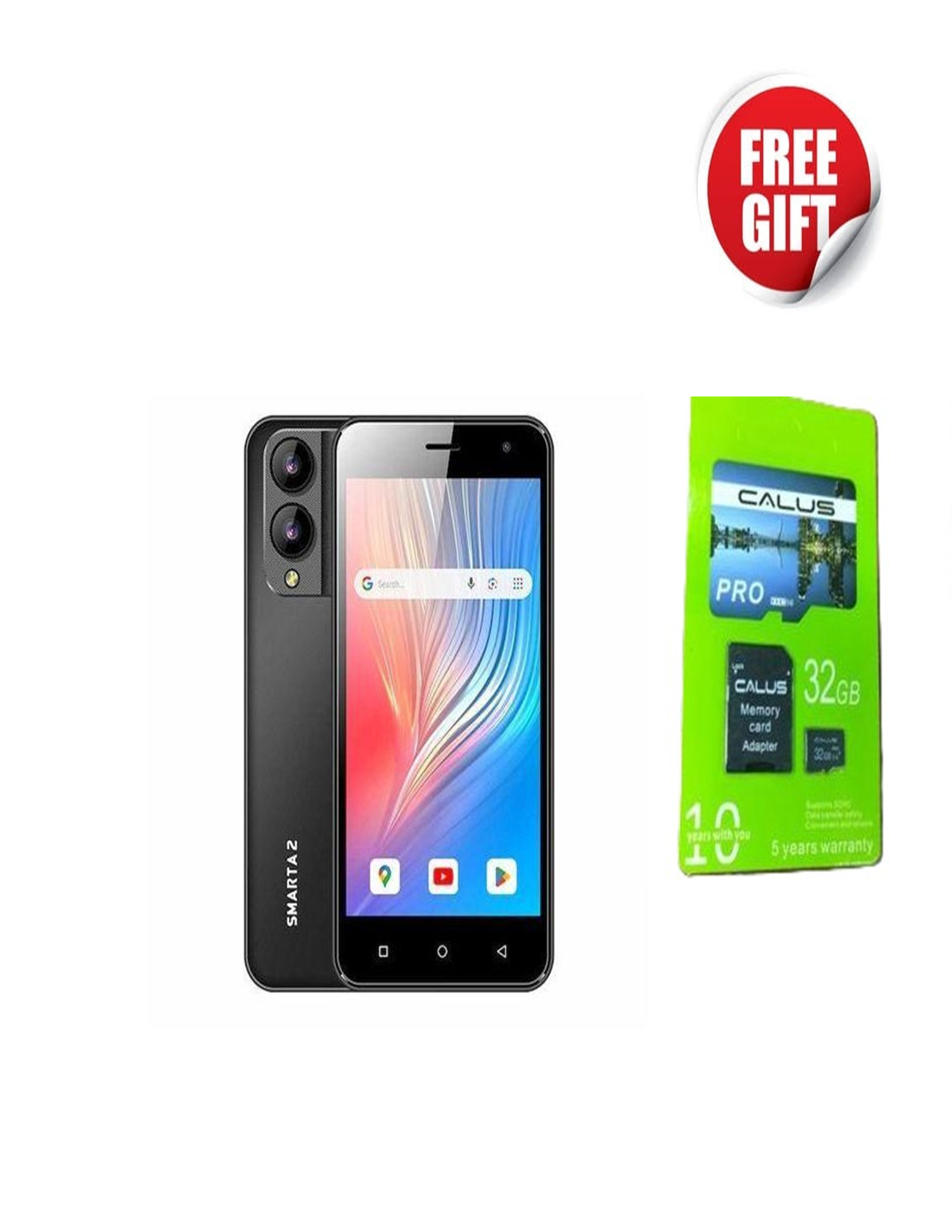 LIMITED OFFER!!Safaricom Neon Smarta 2, 5 inch display, 32GB+2GB Dual SIM, 3300mAh battery+ 32 GB MEMORY CARD GIFT