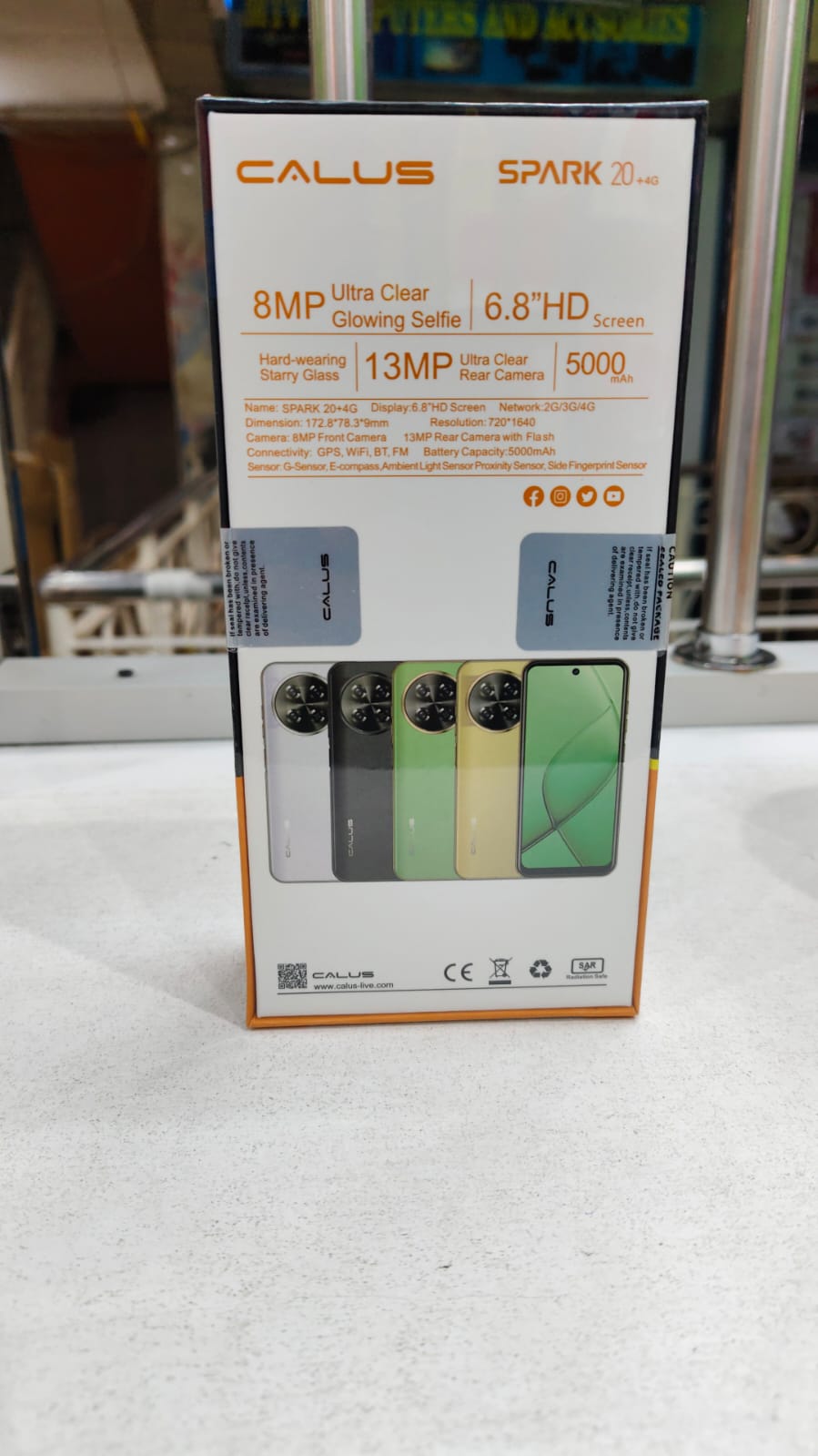 LIMITED OFFER! CALUS SPARK 20+ 4G , SIDE FINGERPRINT , 6.8 HD DISLAY 13MP+8MP CAMERA,3GB RAM+ 64GB ROM.