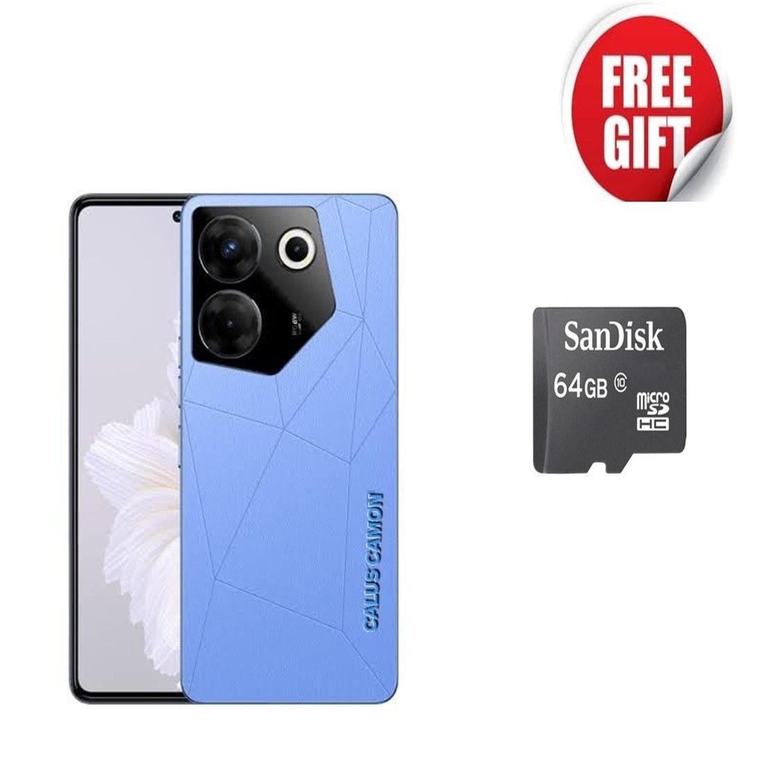 ON OFFER! CALUS CAMON 20 PRO, 6.6'' HD DISPLAY,8MP Glowig selfie + 13MP ultra clear rear camera, fingerprint sensor, 5000mAh dual sim, 4GB RAM + 64 GB ROM. COMES WITH 64GB MEMORY CARD + READER GIFTS