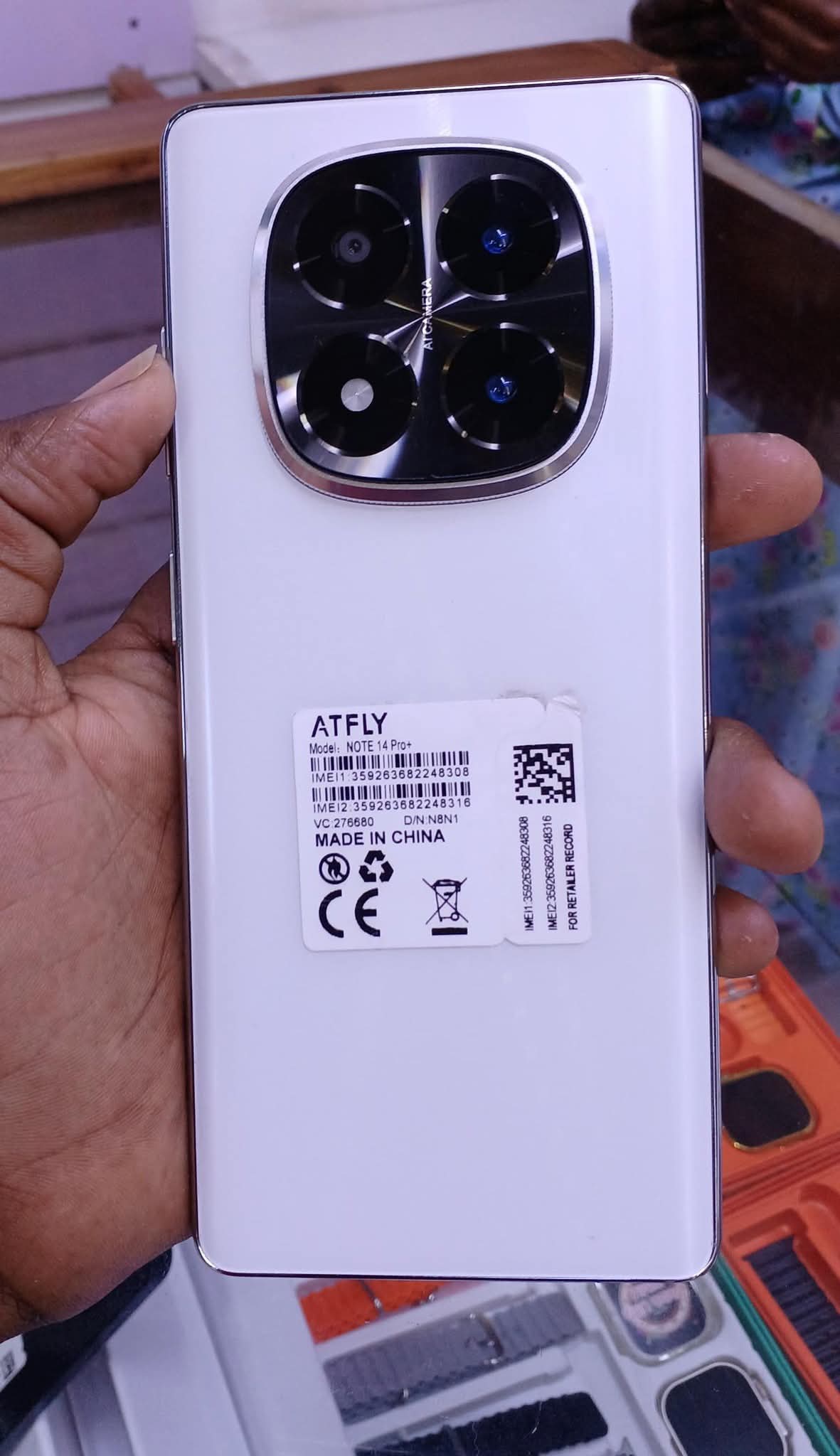 New arrivals. ATFLY NOTE 14 PRO + 5G, STYLISH LOOK, 6GB RAM +64GB ROM, CURVED SCREEN, 6.8 Incell curved screen DISPLAY, 5500MAH, 5MP+20MP CAMERA.