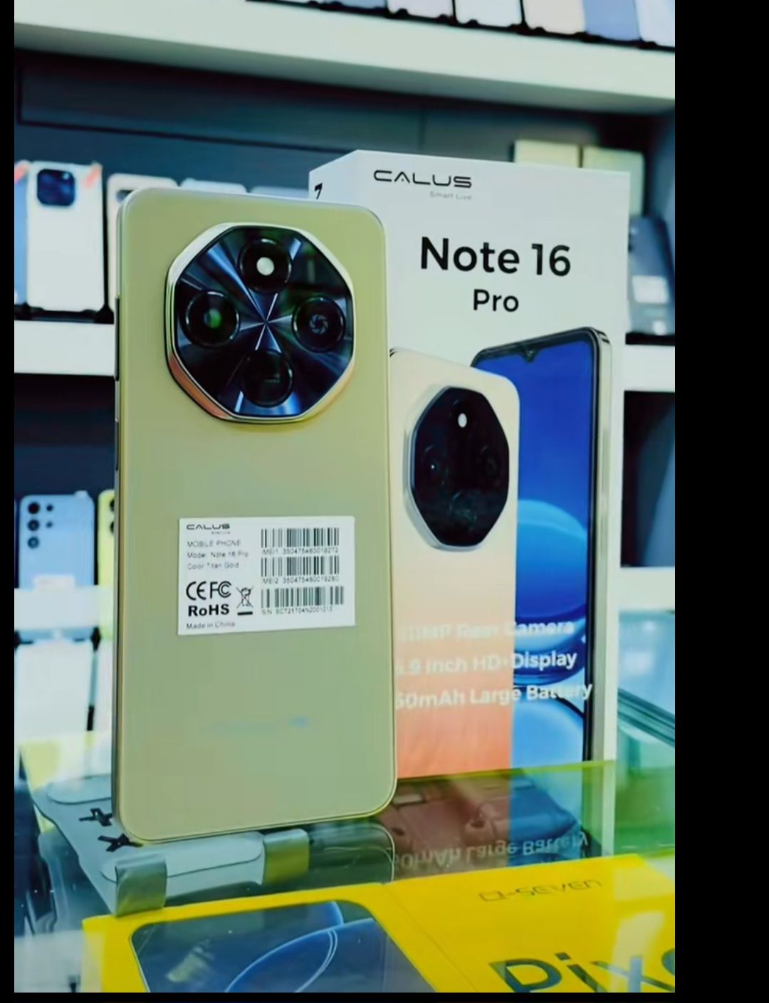 LIMITED OFFER.CALUS NOTE 16 PRO. 12GB RAM+ 64 GB ROM. 32 MP +50MP CAMERA. 6.9'' display.