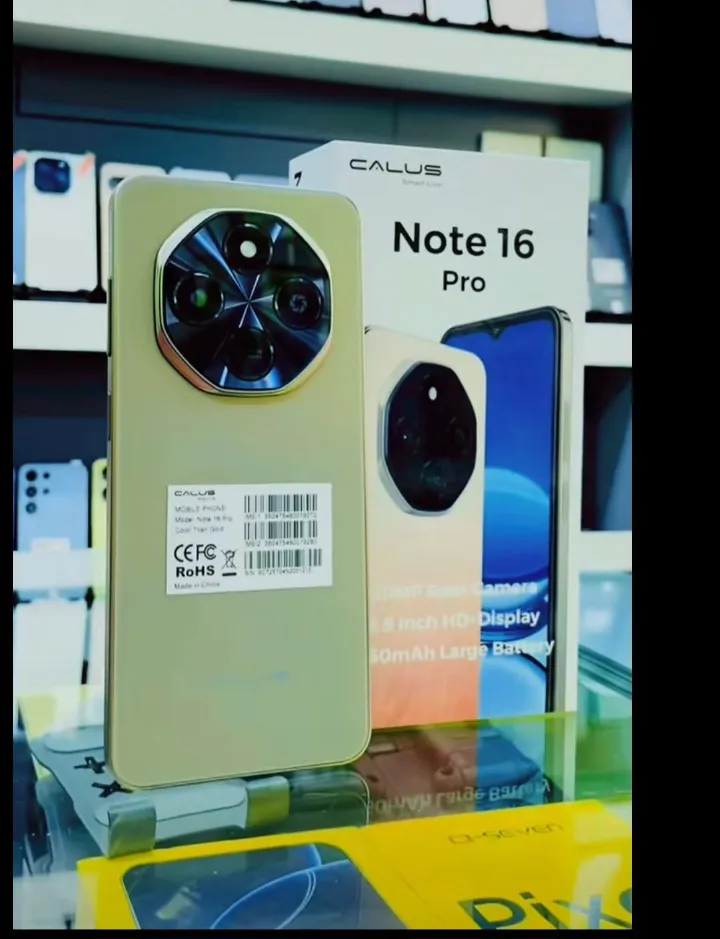 LIMITED OFFER.CALUS NOTE 16 PRO. 12GB RAM+ 64 GB ROM. 32 MP +50MP CAMERA. 6.9'' display.