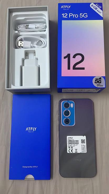 ATFLY  12 PRO 5G, HIGH INTERNET SPEED, 6GB RAM + 64GB ROM, 5MP +20MP, BIG DISPLAY, 5500MAH BATTERY.
