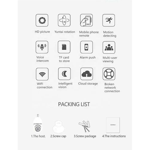 LIMITED OFFER!! CALUS E27 PRO SMART WIFI BULB CAMERA, HD 1080p,NIGHT VISION, MOTION SENSOR, TWO WAY AUDIO, EASY INSTALLATION SD CARD SLOT. WIRELESS VIEW REALTIME OR VIDEO STORED ON THE SD CARD.OR BOTH