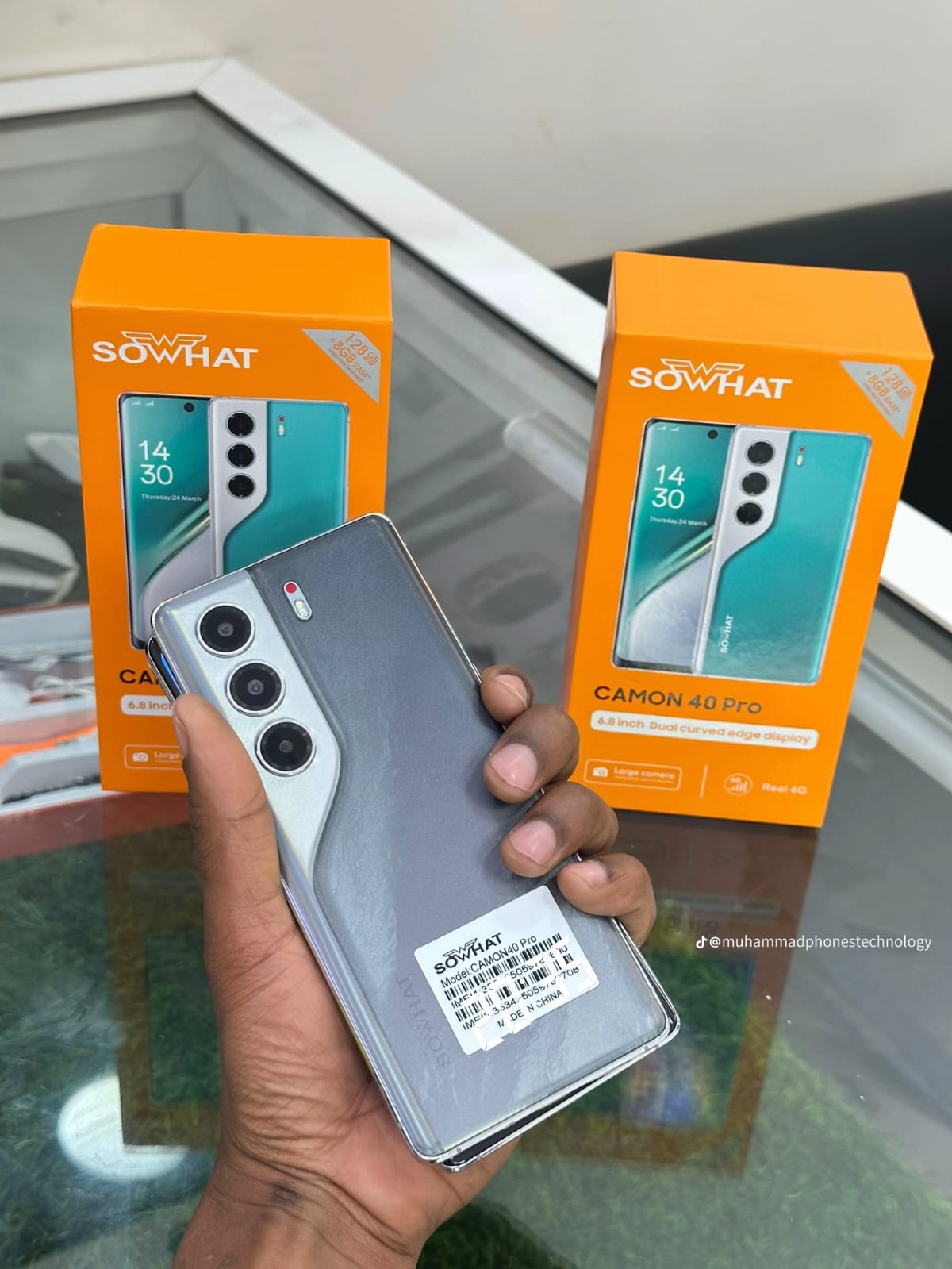ON OFFER! SOWHAT CAMON 40 PRO, 8GB RAM + 128GB ROM, 13MP+ 32MP CAMERA, ANDROID 14, 4G, 8 CORE PROCESSOR, 6.8'' INCELL DUAL CURVED EDGE DISPLAY,SIDE FINGERPRINT, DUAL SIM, 5000MAH BATTERY.