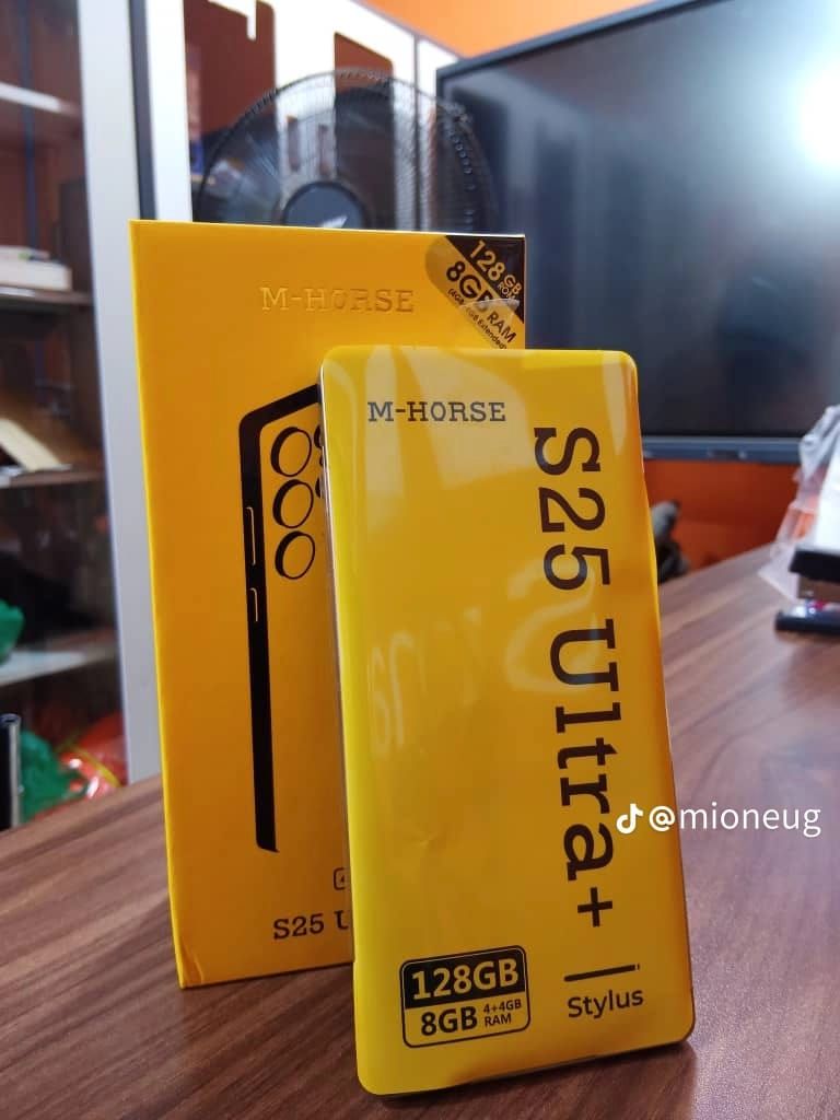 M HORSE S25 Ultra +  8GB RAM + 128GB STORAGE, 16MP+32MP, 5000mAh, DUAL SIM, 6.6DISPLAY. with touch pen(STYLUS), EARPODS, SILICONE COVER, ANDROID 14 , SLIM DESIGN.