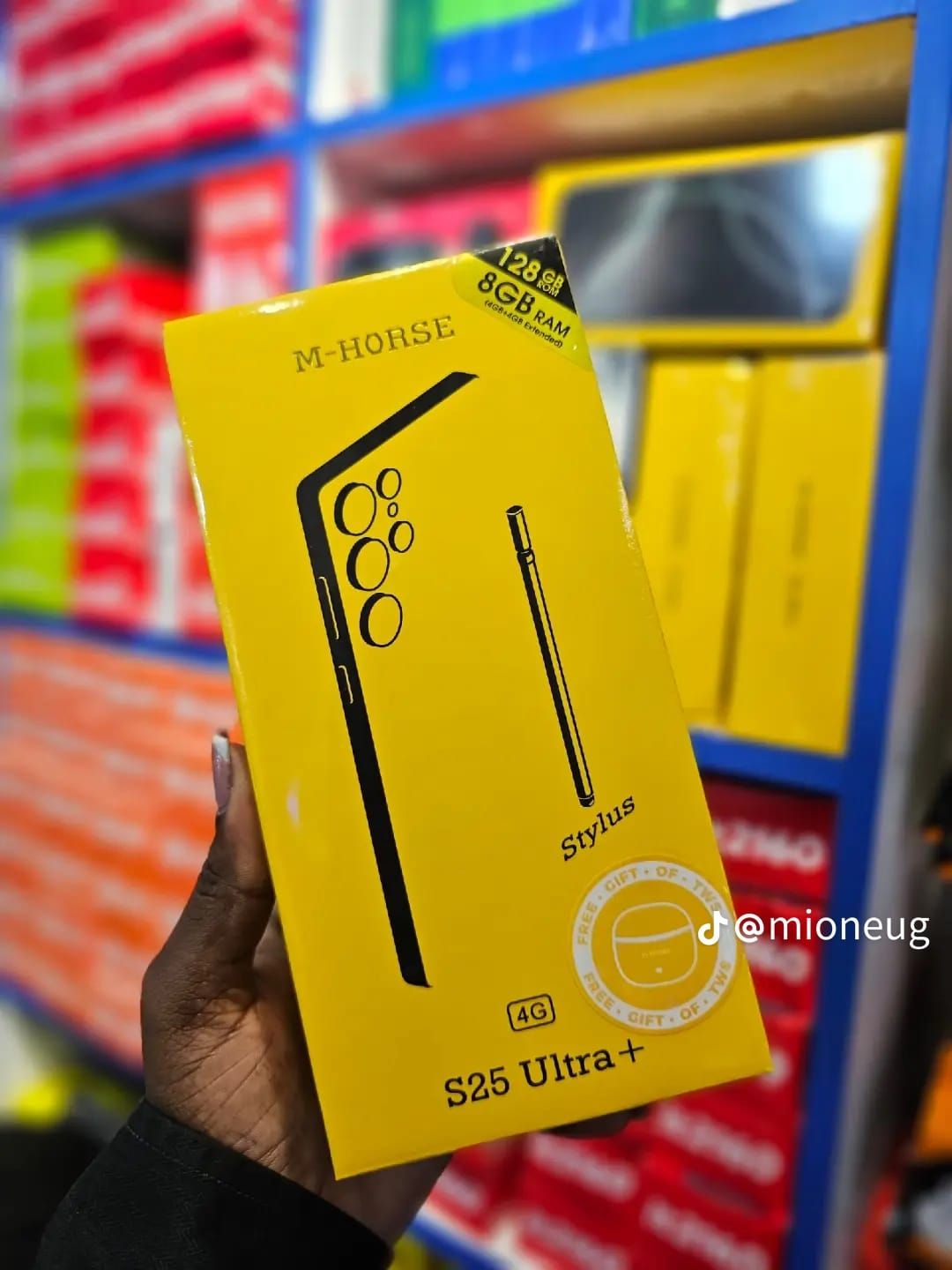 M HORSE S25 Ultra +  8GB RAM + 128GB STORAGE, 16MP+32MP, 5000mAh, DUAL SIM, 6.6DISPLAY. with touch pen(STYLUS), EARPODS, SILICONE COVER, ANDROID 14 , SLIM DESIGN.