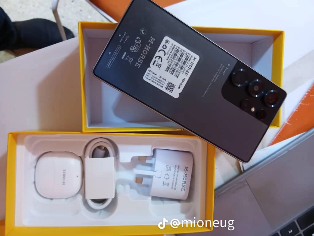 M HORSE S25 Ultra +  8GB RAM + 128GB STORAGE, 16MP+32MP, 5000mAh, DUAL SIM, 6.6DISPLAY. with touch pen(STYLUS), EARPODS, SILICONE COVER, ANDROID 14 , SLIM DESIGN.