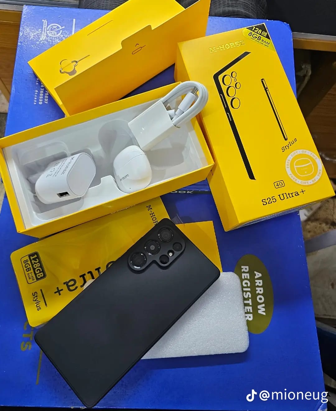 M HORSE S25 Ultra +  8GB RAM + 128GB STORAGE, 16MP+32MP, 5000mAh, DUAL SIM, 6.6DISPLAY. with touch pen(STYLUS), EARPODS, SILICONE COVER, ANDROID 14 , SLIM DESIGN.