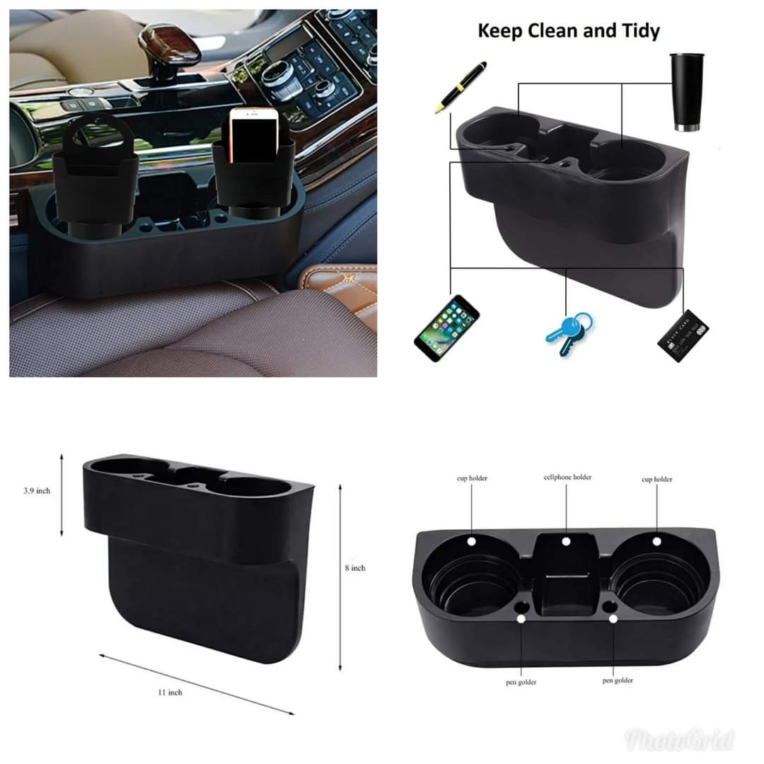 ENJOY YOUR DRIVE WITH NEW 🥂 🎊 Universal Car/Truck Phone Drink Mug Cup Holder Fit most beverage sizes and have center storage for cell phones, meet the different needs