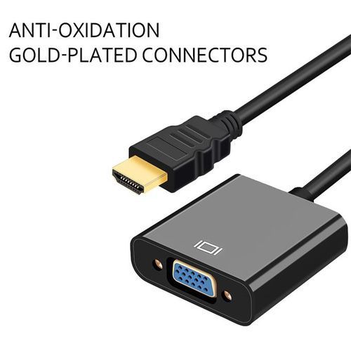 HDMI-compatible To VGA Adapter Converter Cable With 3.5mm Audio Cable HD 1080P HDMI Male To VGA Famale Digital Analog Converter for Laptop PC TV