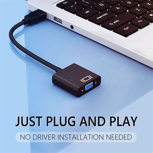 HDMI-compatible To VGA Adapter Converter Cable With 3.5mm Audio Cable HD 1080P HDMI Male To VGA Famale Digital Analog Converter for Laptop PC TV