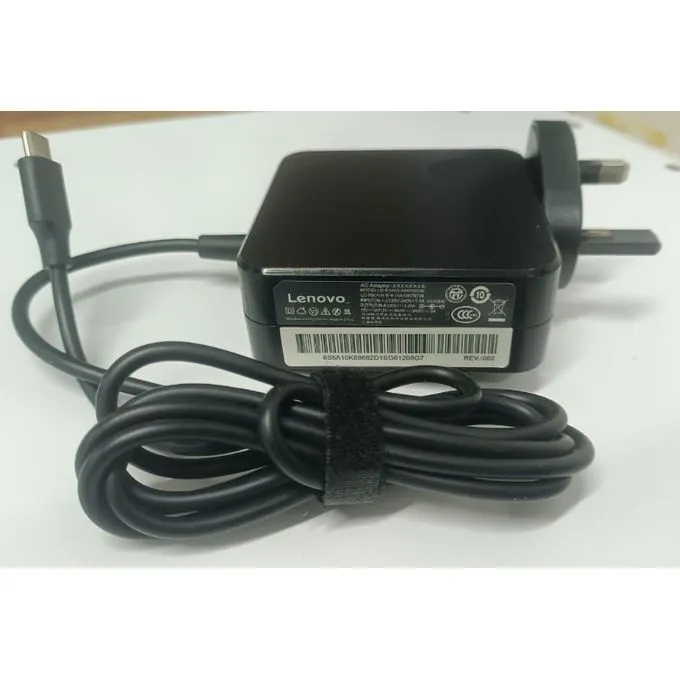 Lenovo Type C Charger Adapter 65W For Laptop highly reliable charger, durable and stylish-ORIGINAL WITH WARRANTY